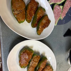 ally☆22の作ってみた!投稿(【ピーマンの肉詰めの甘辛照り焼き】裏ワザで絶対失敗なし!)
