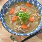 野菜たっぷり食べられる☆豚汁うどん