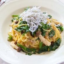 しらすと菜の花のバター醤油麹パスタ