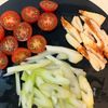 ミニトマトとセロリとちくわの粒マスタードマリネの工程1