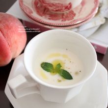 桃の冷製スープ