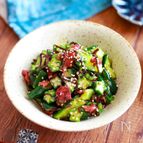 【オクラときゅうりの梅肉塩こんぶ和え】さっぱり夏野菜♬︎