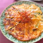 もやしニラキムチーズのかりっもちっ豆腐チヂミ