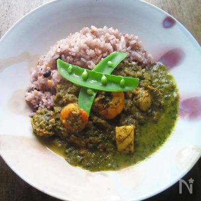 小松菜のグリーンカレー