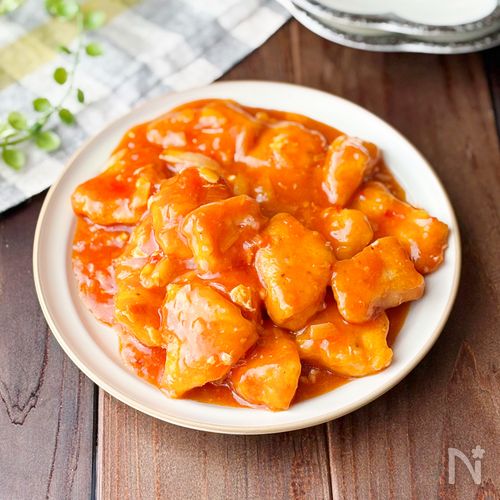 【鶏むね肉で作る鶏チリ】ワンパン！簡単・節約・下処理いらず！