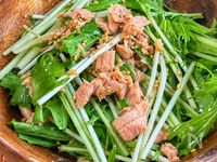 【水菜とツナのやみつき中華サラダ】パクパク食べちゃう♡