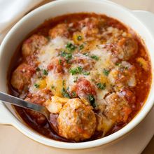 『ミートボールのトマト煮をアレンジ！チーズ焼き』＃作り置き