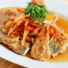 【揚げない】鰺のはちみつ梅南蛮漬け