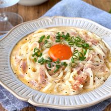【和風カルボナーラうどん】濃厚旨い！5分で作れる♪