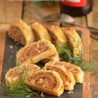 コンビーフのくるくるパイキッシュ