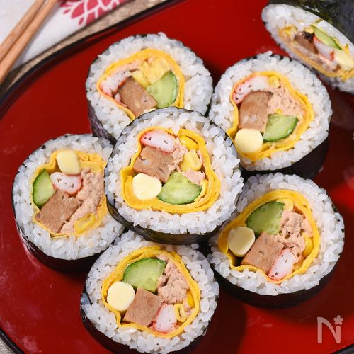 七福サラダ巻き│具材くずれなし!失敗知らずの簡単巻き寿司