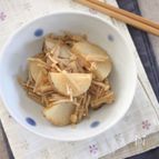 長いもとえのきだけの蒸し煮