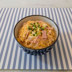 𝔂𝓾𝓶𝓲🍓の作ってみた!投稿(【簡単で美味しい】ハムたま甘辛丼)
