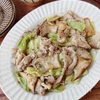 【豚こまとキャベツのとろうま炒め】節約おかず♪