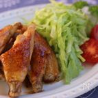 鶏のスペアリブ、照り焼きゆず胡椒風味