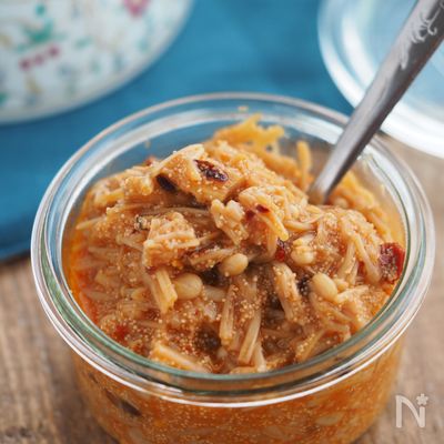 5分でご飯が止まらない。明太なめたけ【作り置き、大量消費】