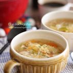 たっぷり野菜でおかずのような＊ふんわりたまごのご馳走スープ♡
