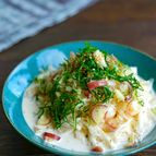 ほたて缶と大根のマヨぽん和え・たっぷり薬味乗せ