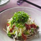 【簡単3分】レンジもやしのさっぱり梅ゆかり