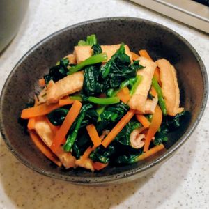 GGGの作ってみた!投稿(【ほうれん草と油揚げのめんつゆ和え】さっぱり栄養副菜♪)
