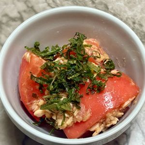 968467の作ってみた!投稿(【トマトのコク旨ツナサラダ】5分で完成♡切って和えるだけ！)