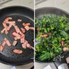 ちぢみほうれん草のホットシーザーサラダ│冬に食べたいサラダの工程3