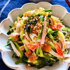 5分★麺つゆで超簡単
【きゅうりとハムのさっぱり梅和え】