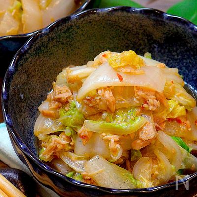 【レンチンからの和えるだけ!!】無限白菜のピリ辛和え