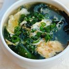 【ふわふわ卵のワカメスープ】手早くできる、簡単汁もの♪