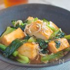 ごはんが進む！厚揚げと小松菜のしらすとろみ煮
