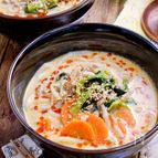 【ごま豆乳担々うどん】お鍋ひとつで完成♬お野菜たっぷり♡