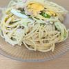 Tsuneaki Okadaの作ってみた!投稿(チンして和えるだけ♪「レタスとゆで卵のスパゲティサラダ」)