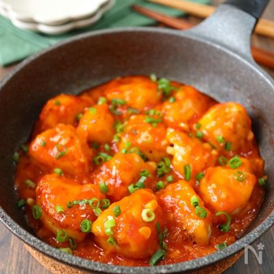 ワンパン10分！【鶏チリ】鶏むね肉でもしっとりジューシー♩