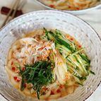 【豚しゃぶと野菜のごまだれうどん】ごまドレ×めんつゆで簡単！