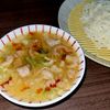ヴェルの作ってみた!投稿(ピリ辛ネギ味噌つけだれで!スタミナ豚肉うどん)