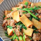 簡単！節約＊豚肉と厚揚げのピリ辛味噌炒め