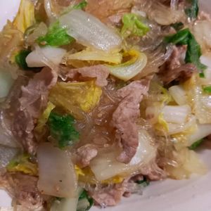 852468の作ってみた!投稿(豚こまと白菜と春雨の旨味噌とろみ煮)