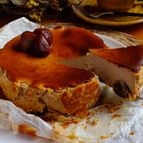 「秋」を感じる【栗バスクチーズケーキ】