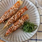 簡単おつまみ！みょうがのゴマ味噌焼き