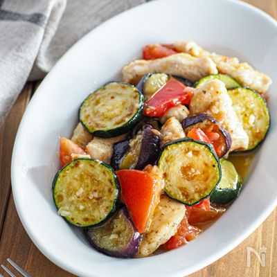 【チキンと夏野菜のイタリアンマリネ】冷やしておいしい♪