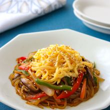 【白滝の野菜チャプチェ】味付け一つで簡単！作り置きにも！