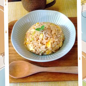 チョロリスの作ってみた!投稿(【ねぎ塩豚カルビ炒飯】食材3つ☆男子が喜ぶ!)