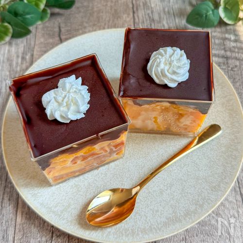 パキパキ食感♪かぼちゃのプリンケーキ