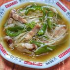 シャキシャキ♪豚肉ともやしピーマンのとろっと♡中華煮