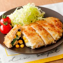 ＼かんたんパン粉付け! ／揚げないささみのコーンチーズフライ