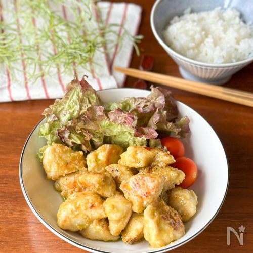 お箸がとまらん「バジルの味噌マヨチキン」