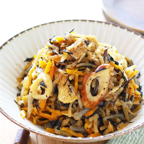 栄養満点【ひじきと切干し大根の五目煮】ほっこり味しみ♡