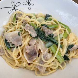 1093237の作ってみた!投稿(お鍋一つで簡単極旨っ♡豚肉と小松菜の豆乳味噌ワンポットパスタ)