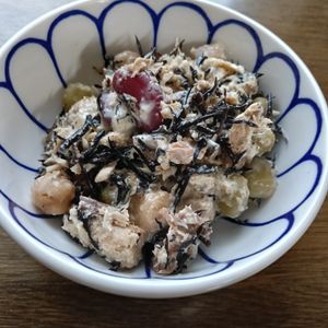 ぽぽペの作ってみた!投稿(【ひじきとさばの豆サラダ】さば缶で簡単！たれが旨い♡)