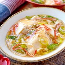 レンジで簡単！とろん♡【崩し豆腐のネギとろみあん】ヘルシー♪